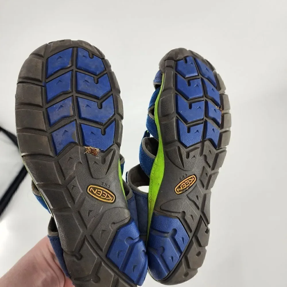 Keen boys 5 sandals river shoes newport seacamp waterproof blue green